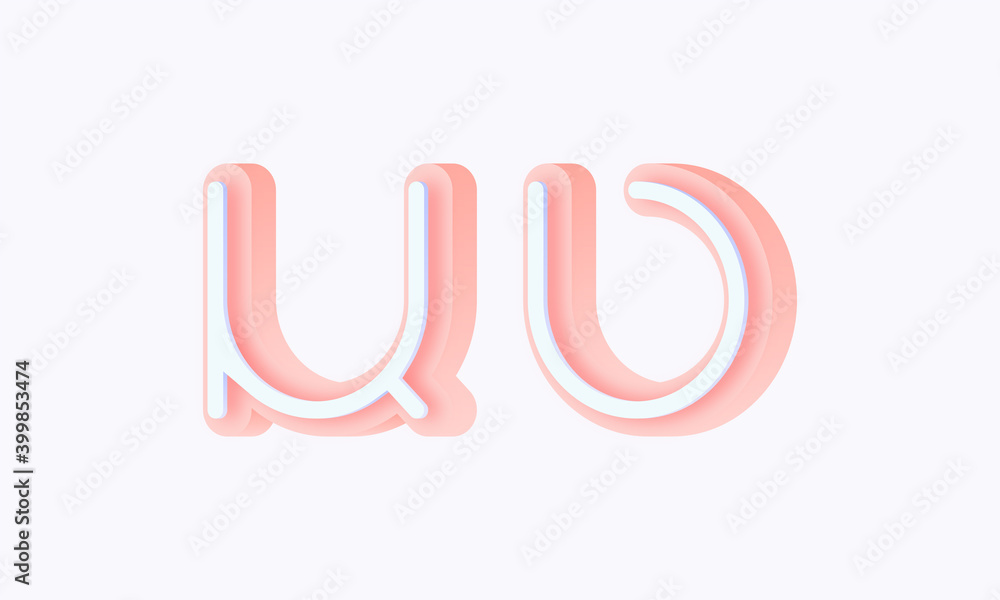 3D isometric premade logo rounded kids store circle monogram alphabet characters 3D isometric premade logo rounded kids store circle monogram alphabet characters