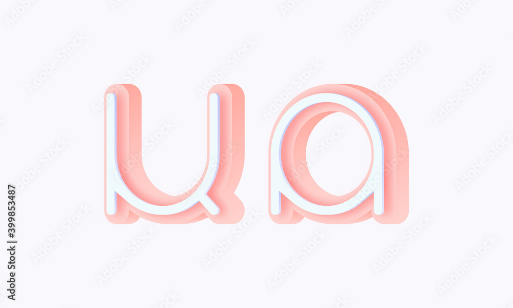 3D isometric premade logo rounded kids store circle monogram alphabet characters 3D isometric premade logo rounded kids store circle monogram alphabet characters