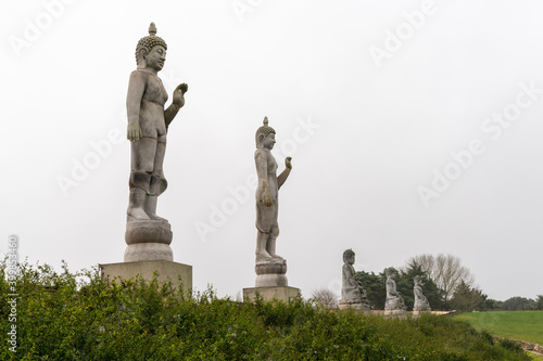 buddha statues in the famous Bacalhoa Buddha Eden Garden in central Portugal