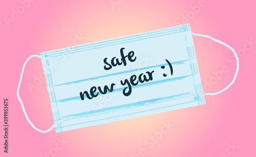 Mask covid happy new year 2021 