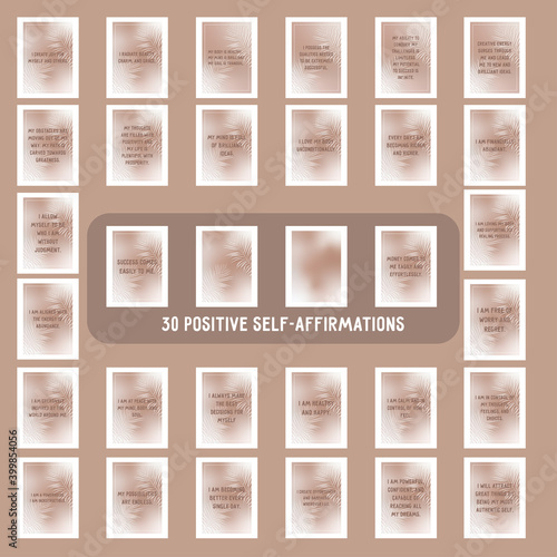 30 positive self-affirmations 30 flashcards with meaning deck of affirmations positive attitudes positive