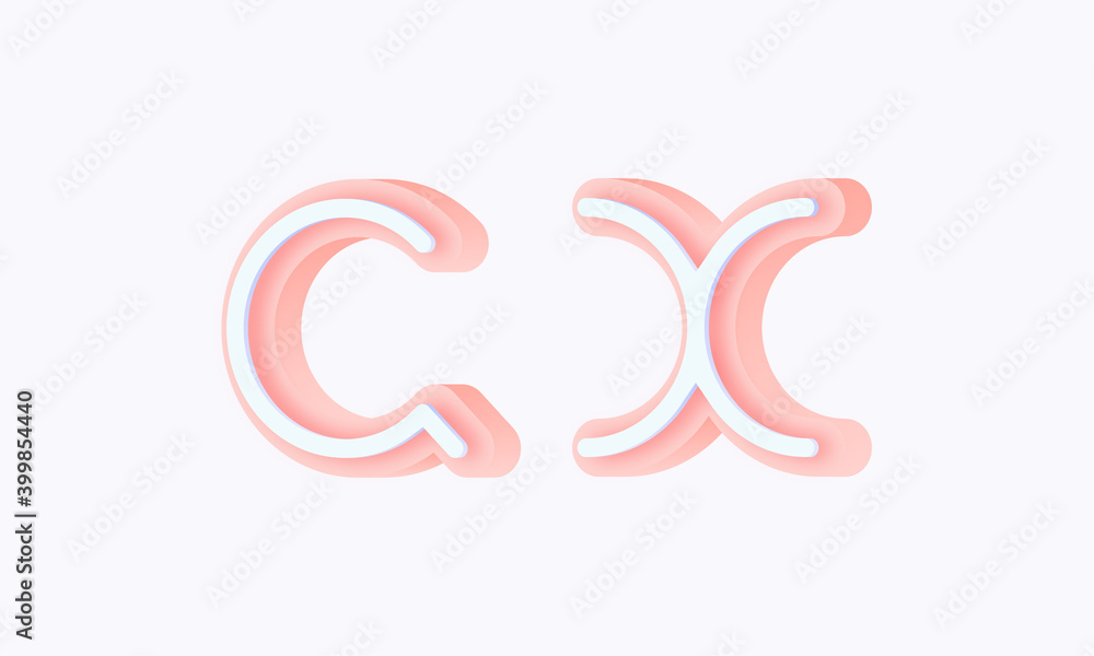 3D isometric premade logo rounded kids store circle monogram alphabet characters 3D isometric premade logo rounded kids store circle monogram alphabet characters
