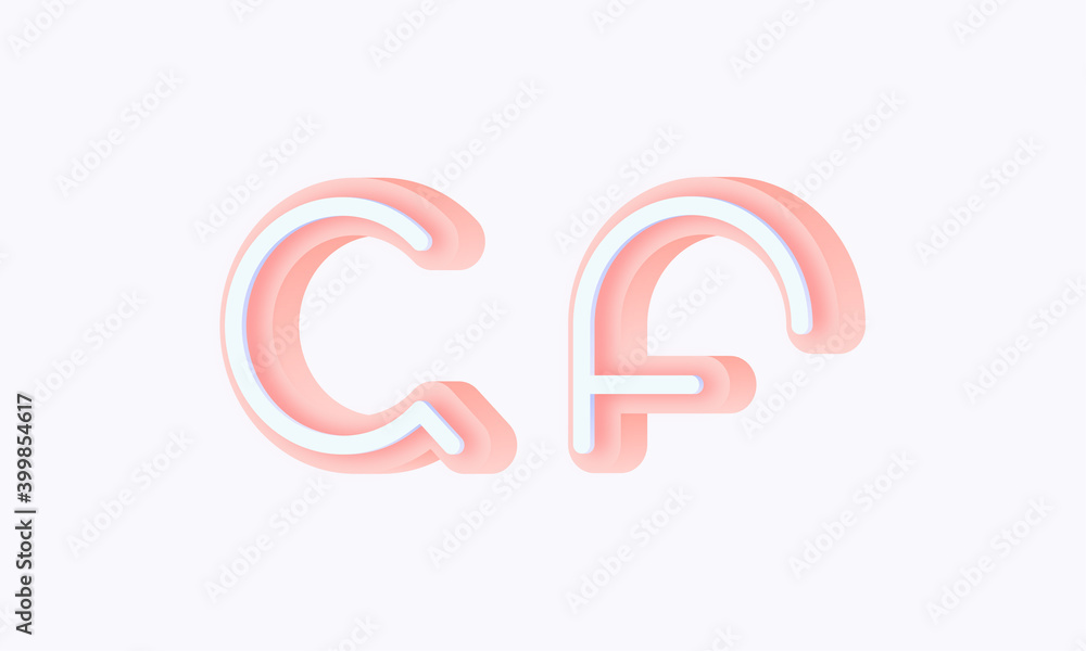 3D isometric premade logo rounded kids store circle monogram alphabet characters 3D isometric premade logo rounded kids store circle monogram alphabet characters