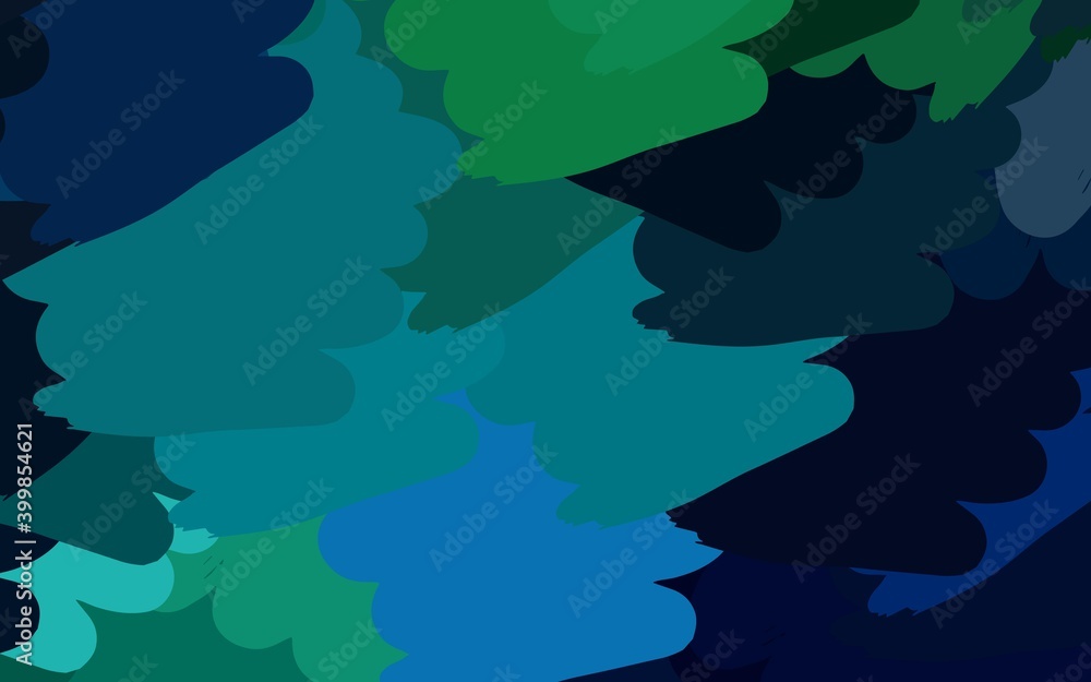 Dark Blue, Green vector background with abstract shapes. Dark Blue, Green vector background with abstract shapes.