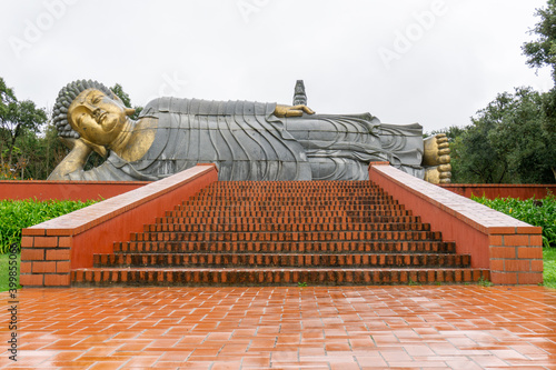 buddha statues in the famous Bacalhoa Buddha Eden Garden in central Portugal photo