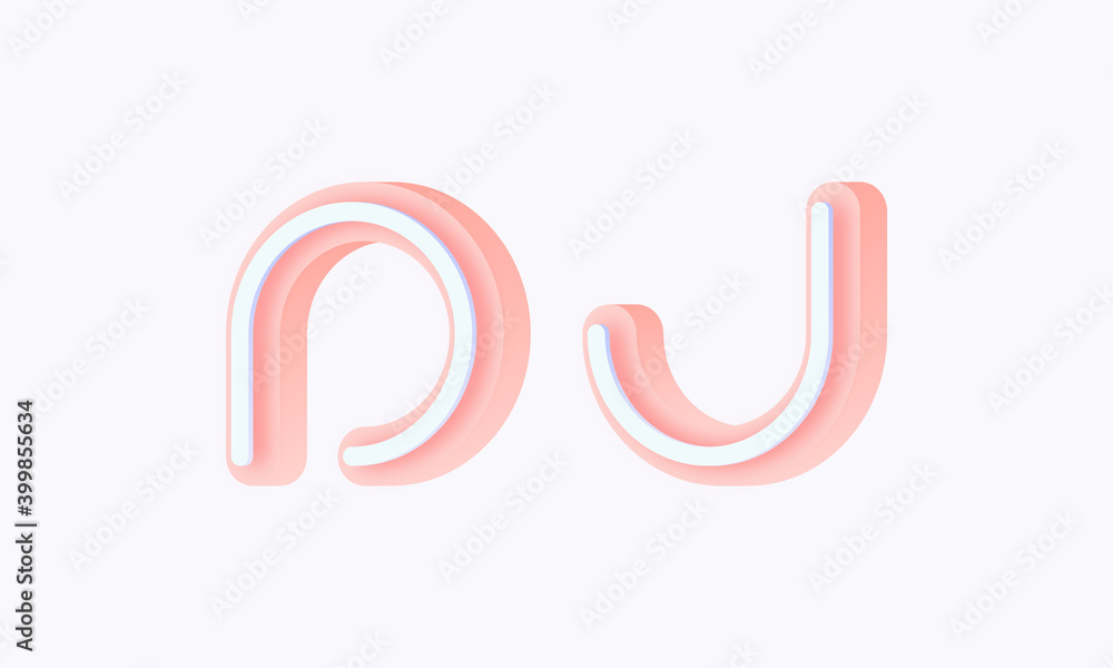 3D isometric premade logo rounded kids store circle monogram alphabet characters 3D isometric premade logo rounded kids store circle monogram alphabet characters