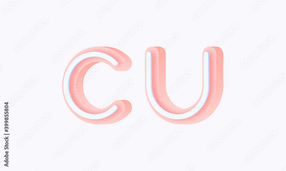 3D isometric premade logo rounded kids store circle monogram alphabet characters 3D isometric premade logo rounded kids store circle monogram alphabet characters