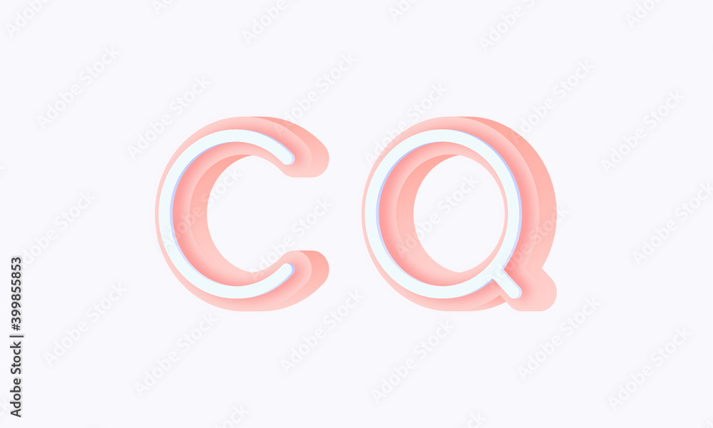 3D isometric premade logo rounded kids store circle monogram alphabet characters 3D isometric premade logo rounded kids store circle monogram alphabet characters