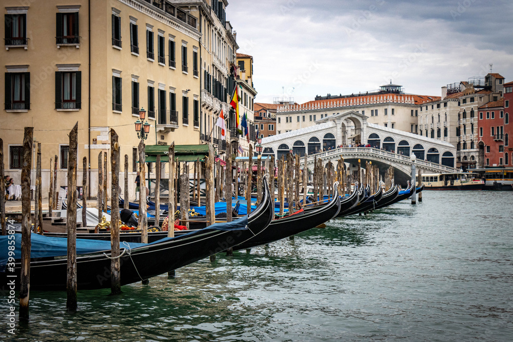 parking lot for gondolas in Venice