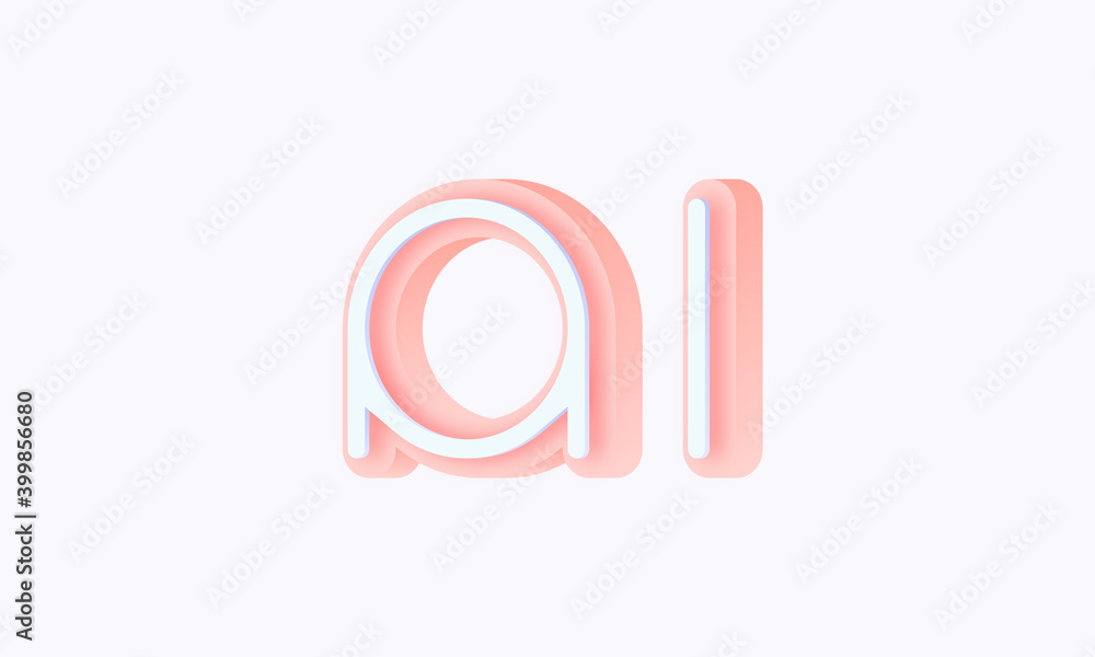 3D isometric premade logo rounded kids store circle monogram alphabet characters 3D isometric premade logo rounded kids store circle monogram alphabet characters