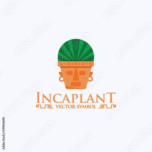 Incas logo template. Tree services illustration for your company. Maya Vector element for your design, identity, corporation, shop. 
