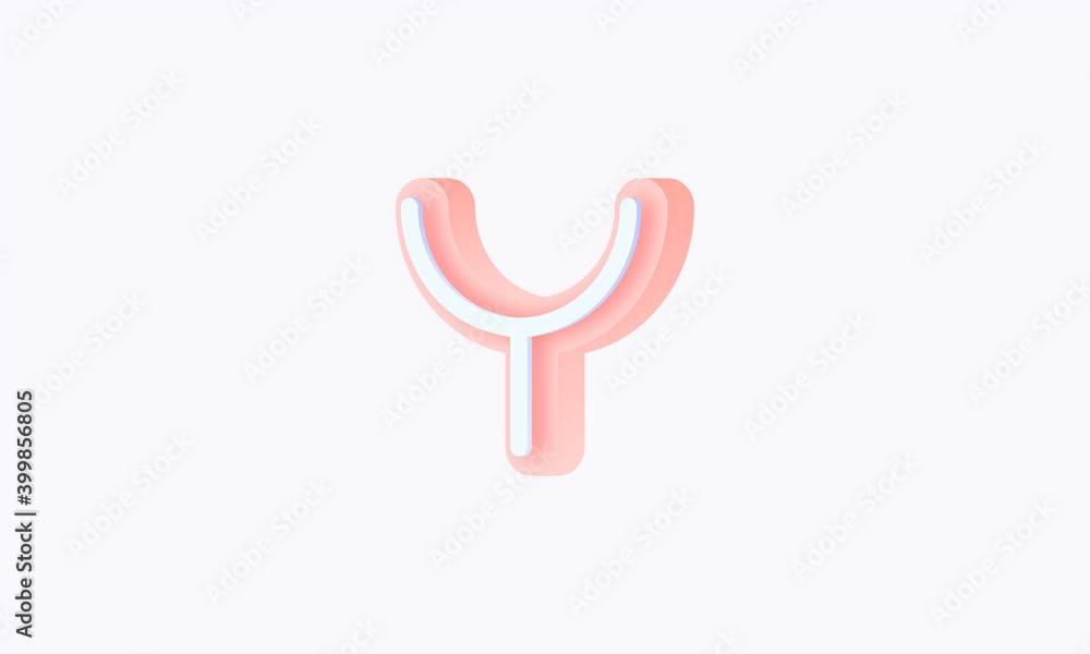3D isometric premade logo rounded kids store circle monogram alphabet characters 3D isometric premade logo rounded kids store circle monogram alphabet characters