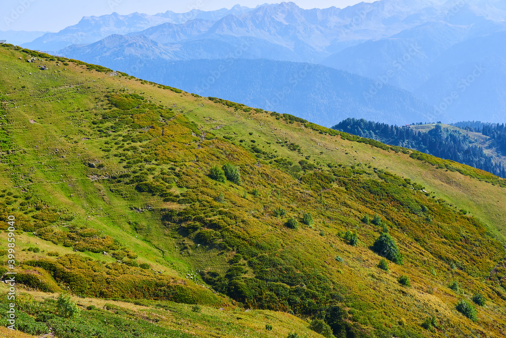 Naklejka premium landscape in the mountains