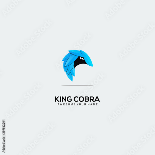 This is a simple colorful cobra snake logo