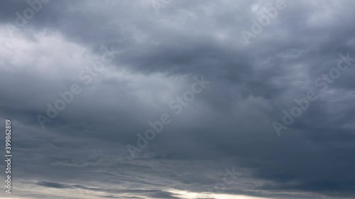 Cloudy sky timelapse, rainy weather