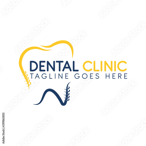 Dental logo Template vector illustration design. Dental Clinic Logo Teeth abstract design vector template.