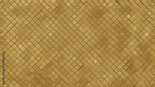 Wallpaper Mural Gold wall with rhombus shapes. Abstract computer graphics Torontodigital.ca