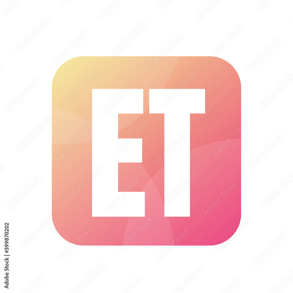 ET Letter Logo Design With Simple style ET Letter Logo Design With Simple style