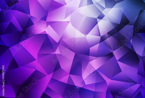 Light Purple, Pink vector abstract polygonal template.