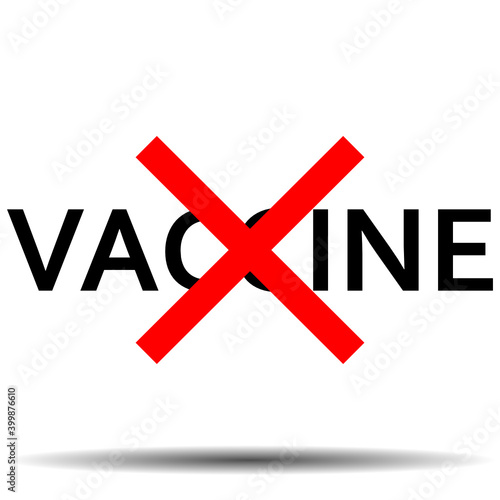 anti vaccine say no to vaccine sign template vector isolated in white background