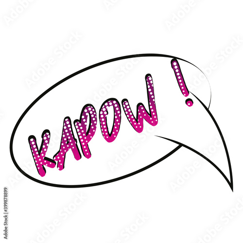 Comic speech bubble. Kapow comic expression - Vector