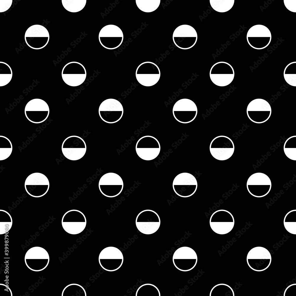 Circles pattern. Circular figures seamless ornament. Dots backdrop. Dot motif. Circle shapes background. Dotted wallpaper. Digital paper, textile print, web design, abstract image. Vector illustration