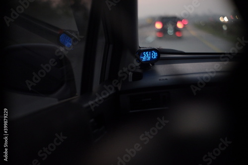 Clock in the car