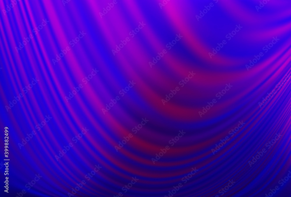 Fototapeta premium Dark Purple vector background with bent lines.