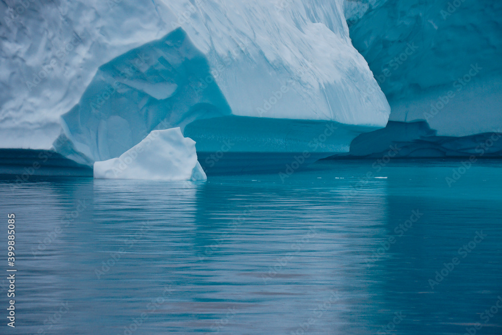 Broken iceberg in Disko Bay, Ilulissat, West Greenland Broken iceberg in Disko Bay, Ilulissat, West Greenland
