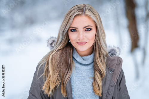 Blonde Female Snow Portraits