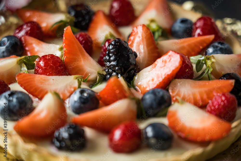 Details of yummy handmade fruit cake with wood fruits prepared for christmas night Details of yummy handmade fruit cake with wood fruits prepared for christmas night