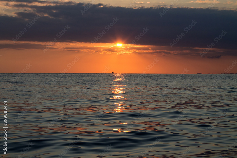 sunset over the sea romantic evening in the tropics sunset over the sea romantic evening in the tropics
