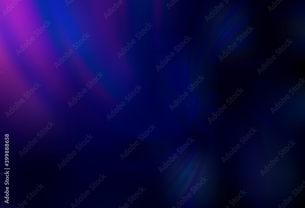 Fototapeta premium Dark Purple, Pink vector blurred bright template.