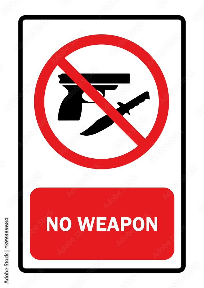 Symbols forbidden to carry weapons And descriptive text on a red background Vector illustration Symbols forbidden to carry weapons And descriptive text on a red background Vector illustration