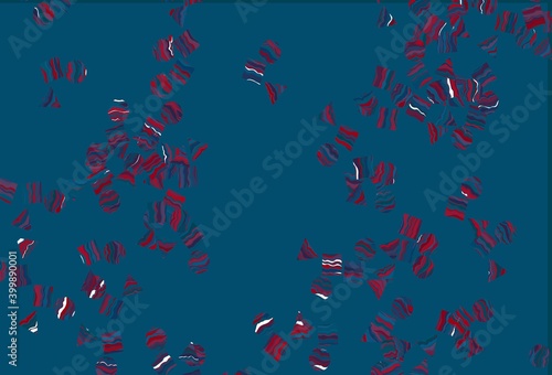 Light Blue, Red vector template with crystals, circles, squares. © Dmitry