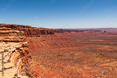 A wide desert vista from the Moki Dugway