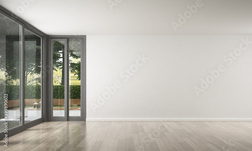 Foto The living room and mock up style interior design and wall texture background