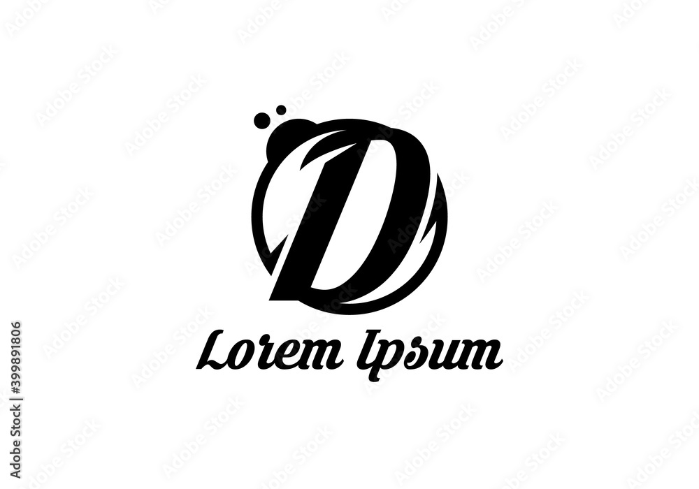 Obraz premium Letter D Minimal Monogram