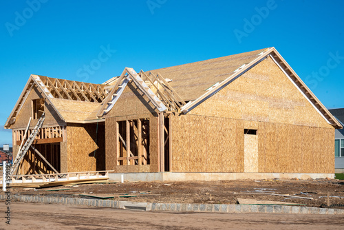 house walls and plywood roof