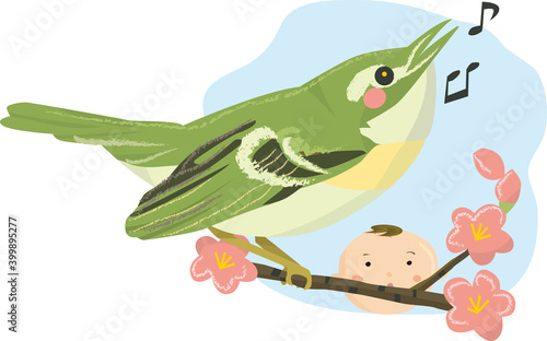 Warbler and child