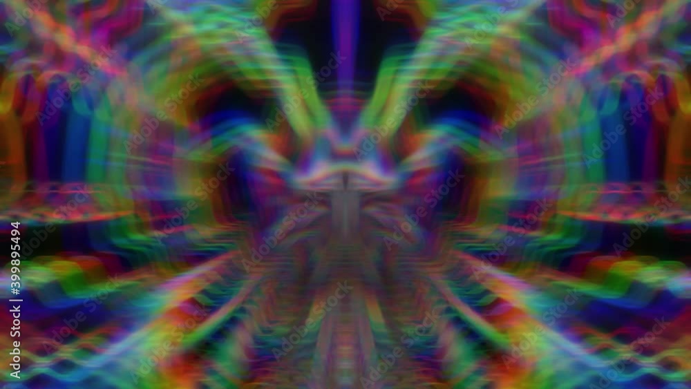 Abstract rotating rainbow neon background. design, art