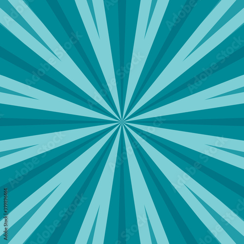 Blue sun burst cartoon background 