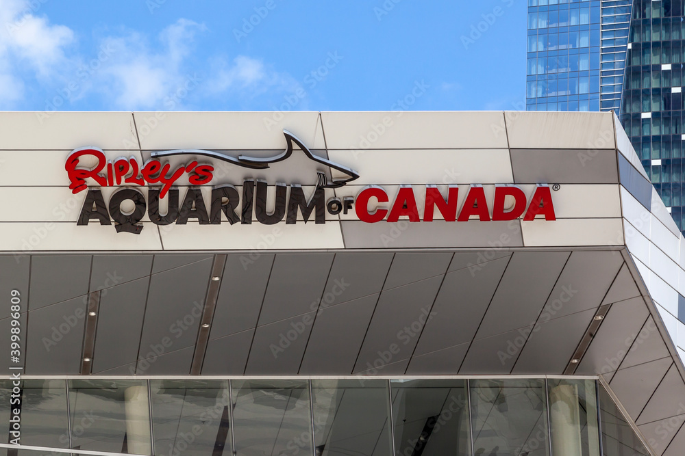 Toronto, Canada - May 16, 2020: Ripley's aquarium of Canada sign in ...