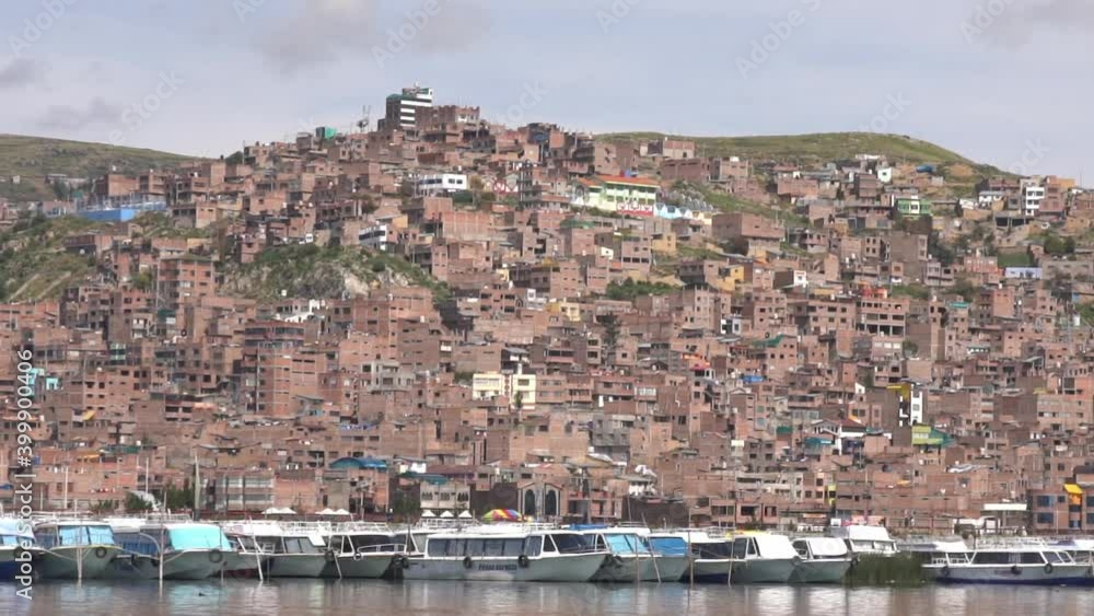From boat Man-Made Floating Island Lake Titicaca Isla Del Sol Uros People, Peru
From boat Man-Made Floating Island Lake Titicaca Isla Del Sol Uros People, Peru