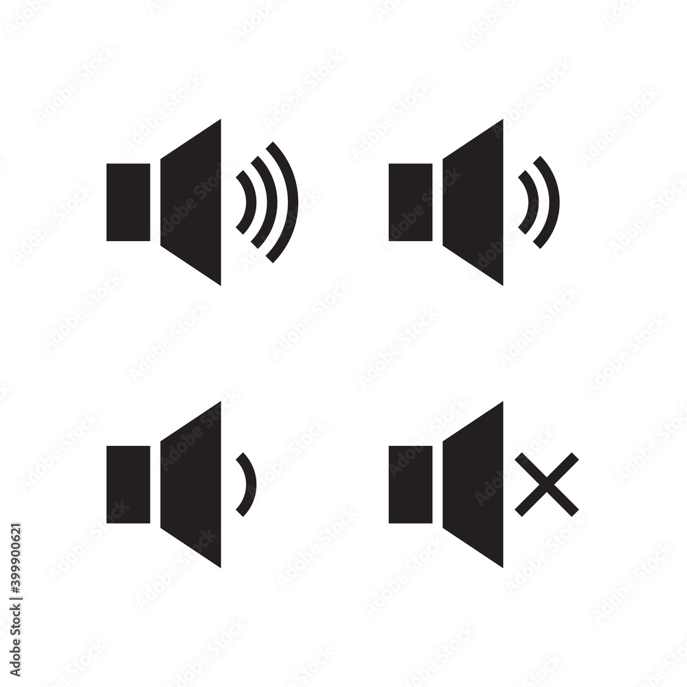sound volume icon set. Vector graphic illustration. Suitable for website design, logo, app, template, and ui. sound volume icon set. Vector graphic illustration. Suitable for website design, logo, app, template, and ui.