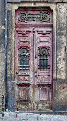 Weathered Wood Door 52 of Porto