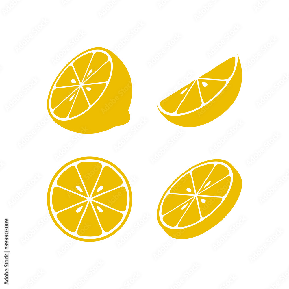 Lemon icon design template vector isolated illustration Lemon icon design template vector isolated illustration