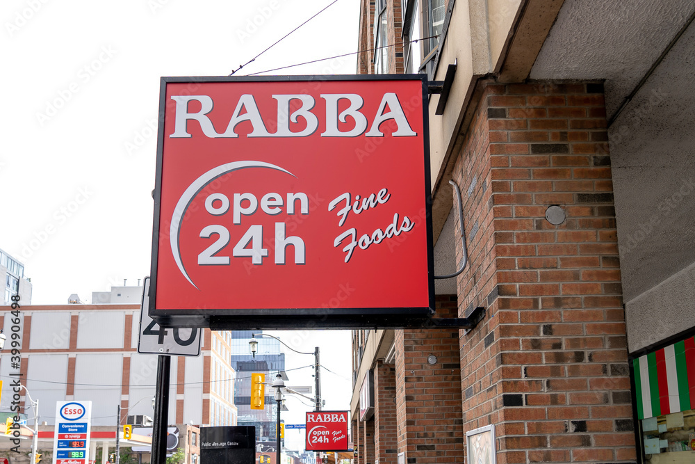 Toronto, Canada October 12, 2020 Rabba Fine Foods sign in Toronto