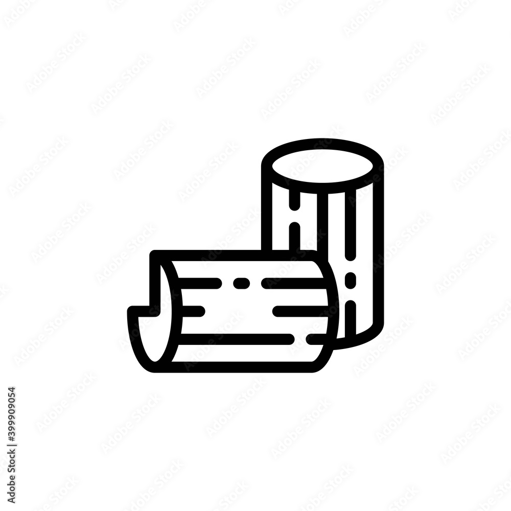 The wood icon in line style isolated on white background. EPS 10 The wood icon in line style isolated on white background. EPS 10