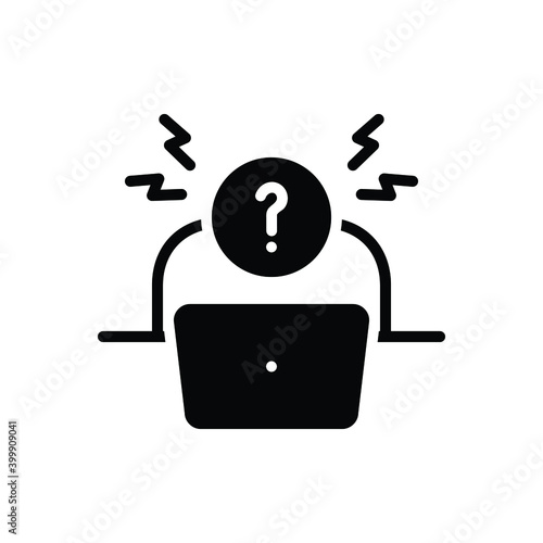 Black solid icon for frustration
